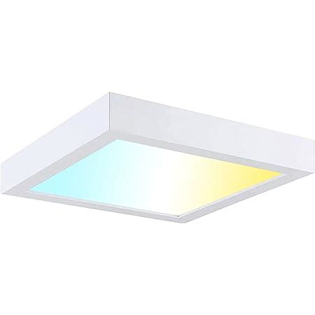 mw 9 Inch Square LED Surface Mount Ceiling Light Fixture, 